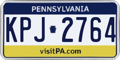 PA license plate KPJ2764