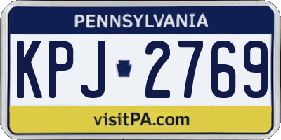 PA license plate KPJ2769