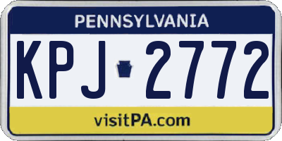 PA license plate KPJ2772