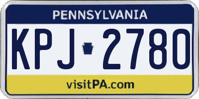 PA license plate KPJ2780
