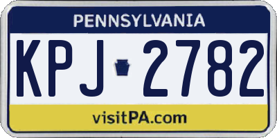 PA license plate KPJ2782