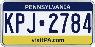 PA license plate KPJ2784