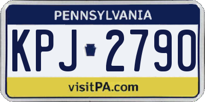 PA license plate KPJ2790