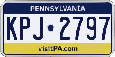 PA license plate KPJ2797