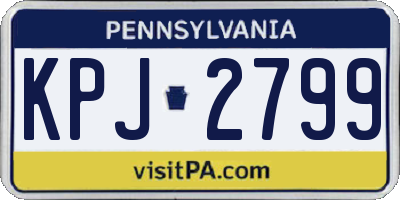 PA license plate KPJ2799