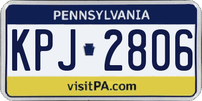 PA license plate KPJ2806