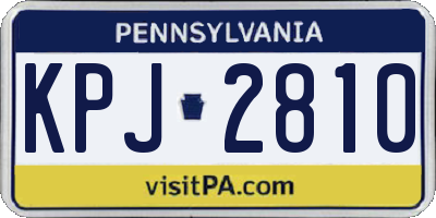 PA license plate KPJ2810