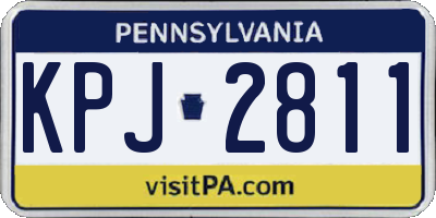 PA license plate KPJ2811