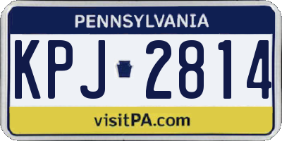 PA license plate KPJ2814