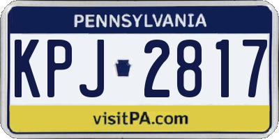 PA license plate KPJ2817