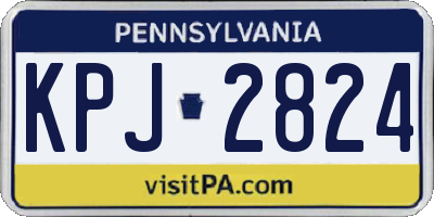 PA license plate KPJ2824