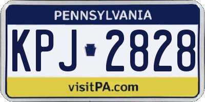 PA license plate KPJ2828
