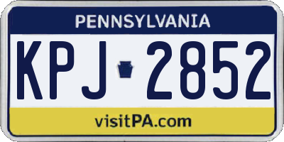 PA license plate KPJ2852