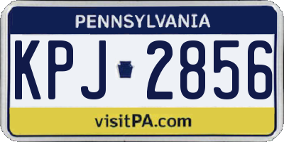 PA license plate KPJ2856