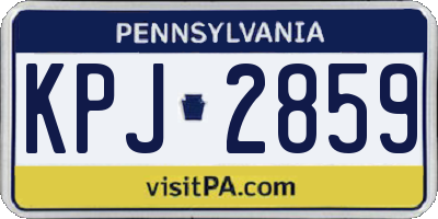 PA license plate KPJ2859