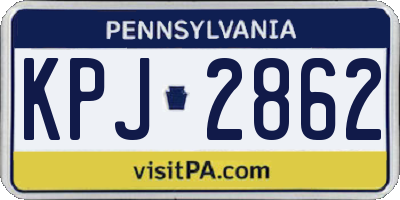 PA license plate KPJ2862