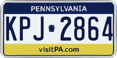 PA license plate KPJ2864