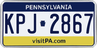 PA license plate KPJ2867