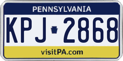PA license plate KPJ2868