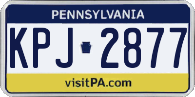 PA license plate KPJ2877