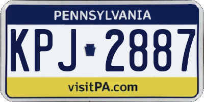 PA license plate KPJ2887