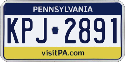 PA license plate KPJ2891