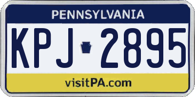 PA license plate KPJ2895