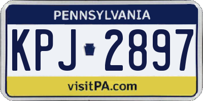 PA license plate KPJ2897