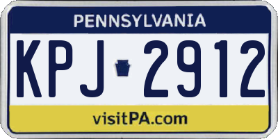 PA license plate KPJ2912
