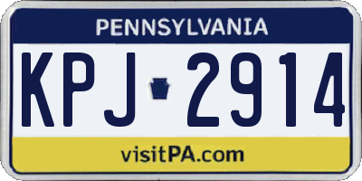 PA license plate KPJ2914