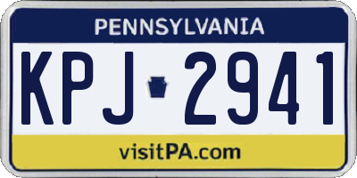 PA license plate KPJ2941