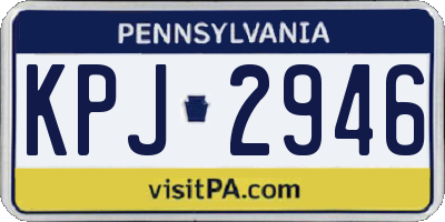 PA license plate KPJ2946