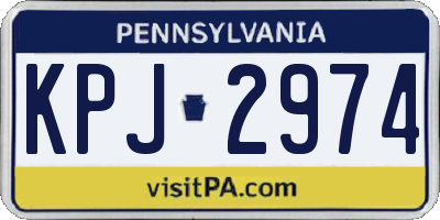 PA license plate KPJ2974