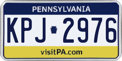 PA license plate KPJ2976