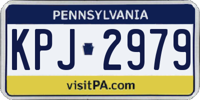 PA license plate KPJ2979