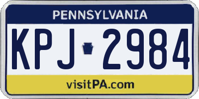 PA license plate KPJ2984
