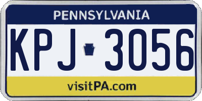PA license plate KPJ3056