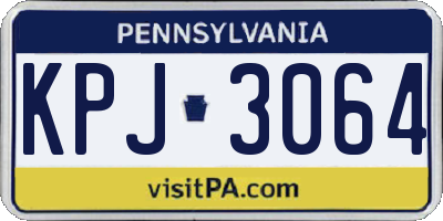 PA license plate KPJ3064