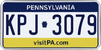 PA license plate KPJ3079