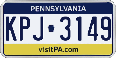 PA license plate KPJ3149
