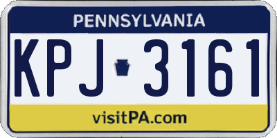 PA license plate KPJ3161