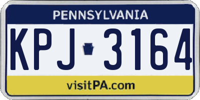 PA license plate KPJ3164