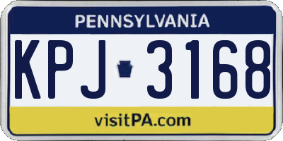PA license plate KPJ3168