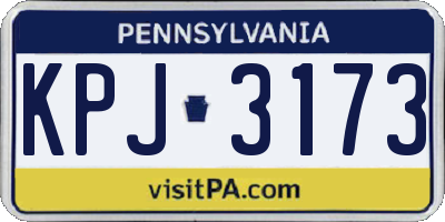 PA license plate KPJ3173