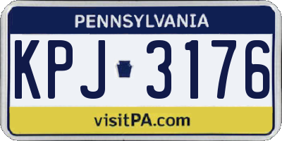 PA license plate KPJ3176