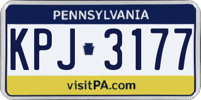PA license plate KPJ3177