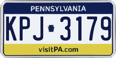 PA license plate KPJ3179