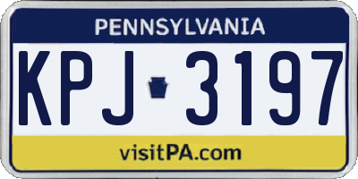 PA license plate KPJ3197