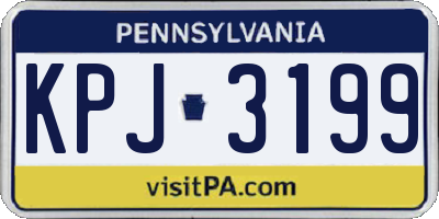 PA license plate KPJ3199