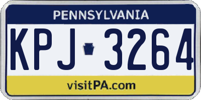 PA license plate KPJ3264